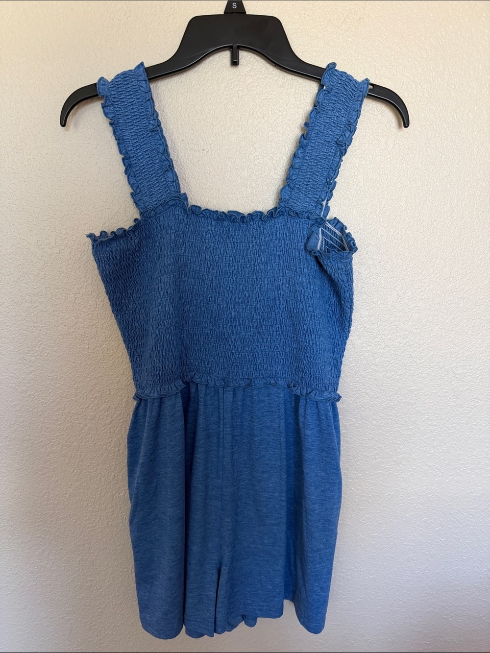 Women’s Blue Smocked Romper